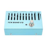 Generic Effetto Equalizzatore Compatto in Alluminio a Pedale EQ a 10 Bande per Uso in Studio di Basso e Chitarra