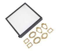 Generic Elegante Cornice per Display di Memoria Fai-da-te con 8 Cornici Dorate e Piccole Luci per Ricordi Preziosi (BLACK)