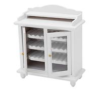 Generic Elegante Mobiletto in Legno per Casa delle Bambole Mobili Fai da Te in Miniatura per Casa delle Bambole in Scala 1/12 (WHITE)