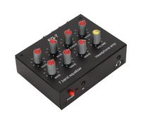 Generic Equalizzatore del Suono a 7 Bande Regolabile con Controllo del Volume 2 Amplificatore per Auto Eq per Amanti Audio Lega di Alluminio (Spina europea)