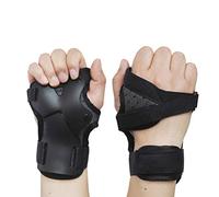 Generic Equipaggiamento Protettivo 2 Protezioni per Polsi da Impatto, Traspiranti, Assorbimento del Sudore con ABS per Pattinaggio, (BLACK)