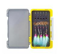 Generic Esca a Mosca Set Esche Artificiali Esche da Pesca Acciaio al Carbonio Scatola con Inserto in Schiuma per Organizzare Modelli Secchi E Bagnati Adatta a Fiume Lago Negozi Online, Misto TZ003