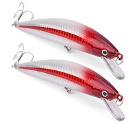 Generic Esca da Pesca Affondante Realistica Esca per Pesciolini 2 Pezzi per Pesca D'acqua Dolce Materiale ABS Resistente (2#)