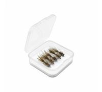 Generic Esche Artificiali Mosca Ninfa Affondante con Testa Ami Forti Piume Lucide Occhi Simulati Adatta per Pesca Trota Persico Panfish in Bacino Fiume, 12