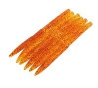Generic Esche Artificiali per la Pesca con Vermi di Noodle 6 Pezzi Esche Morbide in PVC di Alta qualità per Pescatori Durevole e Flessibile Lunghezza 14 Cm (giallo arancio)