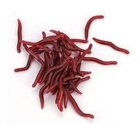 Generic Esche da Pesca Artificiali Esche Morbide per Lombrichi per gli Appassionati di Pesca in Mare 4 Cm Gomma Rossa 100 Pezzi (200 pezzi per confezione)