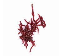 Generic Esche da Pesca Artificiali Esche Morbide per Lombrichi per gli Appassionati di Pesca in Mare 4 Cm Gomma Rossa 100 Pezzi (100 pezzi per confezione)