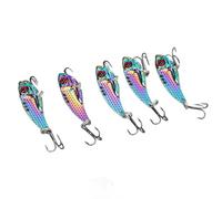 Generic Esche da Pesca da 5 Pezzi con Design Multiforo e Ganci Tripli per un Migliore Successo di Pesca in Vari Ambienti Acquatici (15 g)