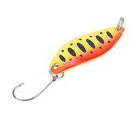 Generic Esche per Trota 3,5 G Lampeggianti per la Pesca Perfetto per Acqua Dolce e Salata Materiale in Ferro Set di Esche Multicolore (Macchie nere arancioni)