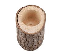 Generic Esclusivo Supporto per Portacandele in Legno e Legno, Candeliere in Corteccia con Superficie Liscia per la Decorazione della Casa e del Matrimonio (Alto)