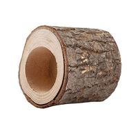 Generic Esclusivo Supporto per Portacandele in Legno e Legno, Candeliere in Corteccia con Superficie Liscia per la Decorazione della Casa e del Matrimonio (Set da 3 pezzi)