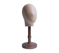 Generic Espositore da tavolo per modello di testa di parrucca con base Modello di testa di manichino per la formazione del parrucchiere, Base Marrone