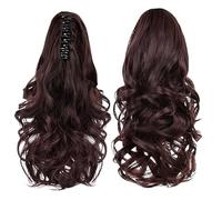 Generic Estensione della Coda di Cavallo, Code di Cavallo Estensione dei Capelli Estensioni dei Capelli con Clamp/Holder Artiglio 5 Colori Clamp/Holder Artiglio Sintetico Parrucca da 8" in (#1)