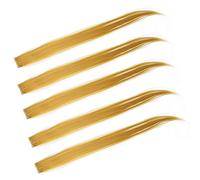 Generic Estensioni di Capelli Rosa, Set di Clamp/Holder per Capelli Colorati 55 Cm Estensioni di Dritti Lunghe 5pc per Luci Eleganti con Clamp/Holder Avvolte Individualmente (GOLD)