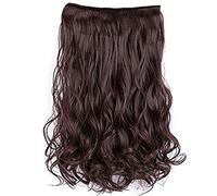 Generic Estensioni per Parrucche Sintetiche Opache Ad Alta Temperatura con 6 Clamp/Holder, Estensioni per Capelli Ricci Lunghi 23,5" per Regali, Resistenti Al Calore (Marrone scuro #13)