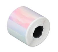 Generic Etichetta Adesiva Termica Rotonda Trasparente Autoadesiva Durevole per Piccole Imprese Confezione da 30x30 Mm Quantità 160 Fogli (#2)