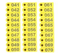 Generic Etichette Auricolari in Tpu per Bovini Numerate 100 Giallo Impermeabili per Gestione Informazioni da Allevamento