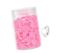 Generic Eyelash Glue Cups Porta Colla per Extension Ciglia Volume Supporto per Colla a Nido D'Ape Anello Porta Colla con Base Adesiva in Pp Materiale Adatto P, Rosa a Nido D'ape Rossa