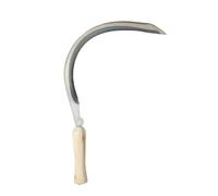 Generic Falce con Lama in Acciaio Temperato 45mm e Manico in Legno Falce per Tagliare Erba ed Erbacce