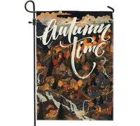 generic Fall Bright Lodge - Bandiere da giardino 30,5 x 45,7 cm, double face, per esterni, scena autunnale, bandiera per casa, cabina, esterni, piccola bandiera per prato