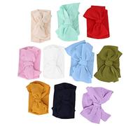 Generic Fascia Elastica per Capelli in Nylon 10 Pezzi con Fiocco Carino - Ideale per L'uso Quotidiano, Concorsi di Bellezza - Adatta per Neonati e Bambini