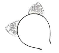 Generic Fascia per Orecchie Gatto per Feste Bellissimi Cerchi per Capelli con Gattino con Paillettes Materiale in Ferro Stabile per Matrimoni Nella Vita Quotidiana 1 X Fascia per Orecchie di Gatto