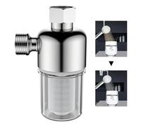 Generic - Filtro per scaldabagno in acciaio inox a prova di perdite - Prefiltro per doccia e lavello - Filtrazione efficiente da 40 micron - Senza serbatoio - 10 x 4 cm - 150 g