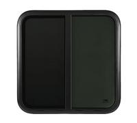 Generic Finestra Scorrevole per, Finestra Nera Antiruggine con Apertura Push Pull 31,5 X 31,5 Pollici per Auto di Ingegneria dell'alloggiamento Mobile (#1)