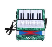 Generic Fisarmonica Leggera a 17 Tasti e 8 Bassi per Principianti, Facile da Imparare, per lo Sviluppo del Talento Musicale dei Bambini, Materiale ABS (GREEN)