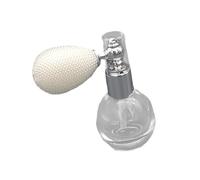 Generic Flacone spray in polvere da 12 ml, design retrò, opzione regalo, tappo in alluminio trasparente anti-intasamento, piccolo diffusore di oli essenziali, Bianco
