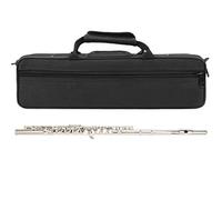 Generic Flauto a Chiave Chiusa a 16 Fori C Lucidato a Mano Qualità del Suono Completa per Musicisti, Flauto D'argento con Custodia per Concerti (SILVER)