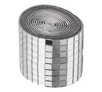 Generic Foglio di Mosaico a Specchio 1600 Pezzi Adesivo per Piastrelle di Vetro Riflettente per la Decorazione Domestica, Autoadesivo per Bagno, Camera da Letto, (SILVER)