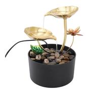 Generic Fontana da Tavolo di Loto, Fontana D'acqua Interna Alimentata con USB con Portata Regolabile e Luce a LED Calda, per L'arredamento Dell'ufficio per la Casa