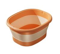 Generic Foot Bathtub Pieghevole Vasca per Pediluvio Massaggiante con Rulli Acupressione Secchio Multiuso Pieghevole Adulti Bambini Adatto per Bagno Viaggio Ca, Orangina