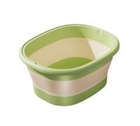 Generic Foot Bathtub Pieghevole Vasca per Pediluvio Massaggiante con Rulli Acupressione Secchio Multiuso Pieghevole Adulti Bambini Adatto per Bagno Viaggio Ca, Verde