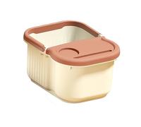 Generic Foot Soaking Tub con Design Spazioso Vasca Pediluvio Robusta Funzione Massaggio Materiale Resistente PP Adatto per Relax Domestico Spa Piedi Cura Pers, Beige, S