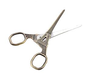 Generic Forbici da Ricamo Alla Moda Stile Torre Cesoie da Cucito Affilate per Lavori Manuali di Taglio della Carta Acciaio Inossidabile Multicolor 14x5,5 Cm 1 Pezzo (Bronzo)
