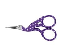 Generic Forbici da Ricamo Durevoli e Colorate in Acciaio Al Carbonio per Cucito e Uso Quotidiano, 6 Opzioni di Colore, Leggere e Pratiche, Fiore Bianco Macinato Rosso Rosa (Pois bianco viola)