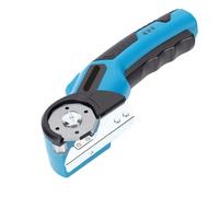 Generic Forbici per Tessuti a Batteria Ricaricabili Leggere con Blocco di Sicurezza per Tagliare Cartone e Pelle Blu