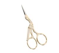 Generic Forbici Vintage a Forma di Gru in Acciaio Inossidabile per Sartoria Artigianale 9,3 Cm Argento Oro 1 Pezzo Taglierina per Filo in Tessuto (GOLD)