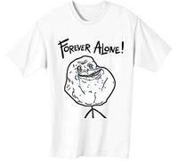 Generic Forever Alone Sad Meme T-Shirt da Uomo Medium