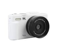 Generic Fotocamera Digitale UHD da 75 MP, Fotocamera per vlog HD 5K con Flash con Schermo Ribaltabile da 3 Pollici, Fotocamera WiFi con Messa a Fuoco Automatica 18X per la Fotografia (WHITE)