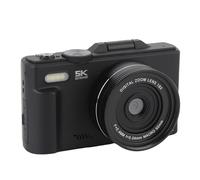 Generic Fotocamera Digitale UHD da 75 MP, Fotocamera per vlog HD 5K con Flash con Schermo Ribaltabile da 3 Pollici, Fotocamera WiFi con Messa a Fuoco Automatica 18X per la Fotografia (BLACK)