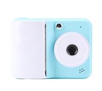 Generic Fotocamera Istantanea Portatile, Colori Vivaci da 2,4 Pollici Schermata da Stampa Immediata Supporto Selfie Supporto 1080P 48MP con Carta da Stampa per attività all'aperto (BLUE)