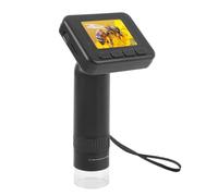 Generic Fotocamera per Microscopio Digitale Portatile USB 1000X Regolabile con Schermo LCD da 2 Pollici 8 Luci a LED per Gioielli di Piante Nere