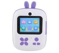 Generic Fotocamera Stampata per Bambini, Telecamera per Bambini dei Cartoni Animati 2,4 Pollici 1800 MAh 48m Musica 1080p HD per il Campeggio per Feste (PURPLE)