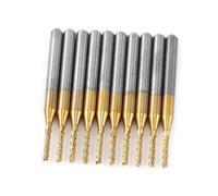 Generic Fresa in Metallo Duro da 10 Pezzi, Punte per Incisione CNC Rivestite in Tungsteno, Taglio da 1,5 Mm, Gambo 1/8 con Carburo Cementato Ultra Fine, Ideale per PCB, Plastica, Acciaio