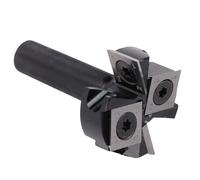 Generic Fresa per Superfici Spoilboard, Inserto in Metallo Duro a Doppia Faccia per la Lavorazione dei Bordi e L'esecuzione di Scanalature, con Gambo Rotondo 1/2 Pollice