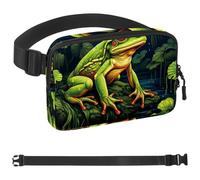Generic Frogs on the Shore-1642 - Marsupio a tracolla per uomo e donna, borsa da cintura per viaggi, casual, passeggiate, corsa, escursionismo, ciclismo, multicolore, 4 x 23 x 15 cm, Multicolore,