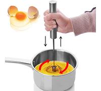 Generic Frullatore per Uova in Acciaio Inossidabile, Sbattitore Semiautomatico per Mescolare e Cuocere Rapidamente le Uova, Design Ergonomico, Dimensioni 30x6 Cm, Strumento da Ideale